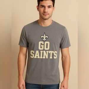 Nike New Orleans Saints Shirt Team Apparel Gray Short Sleeve Men Medium